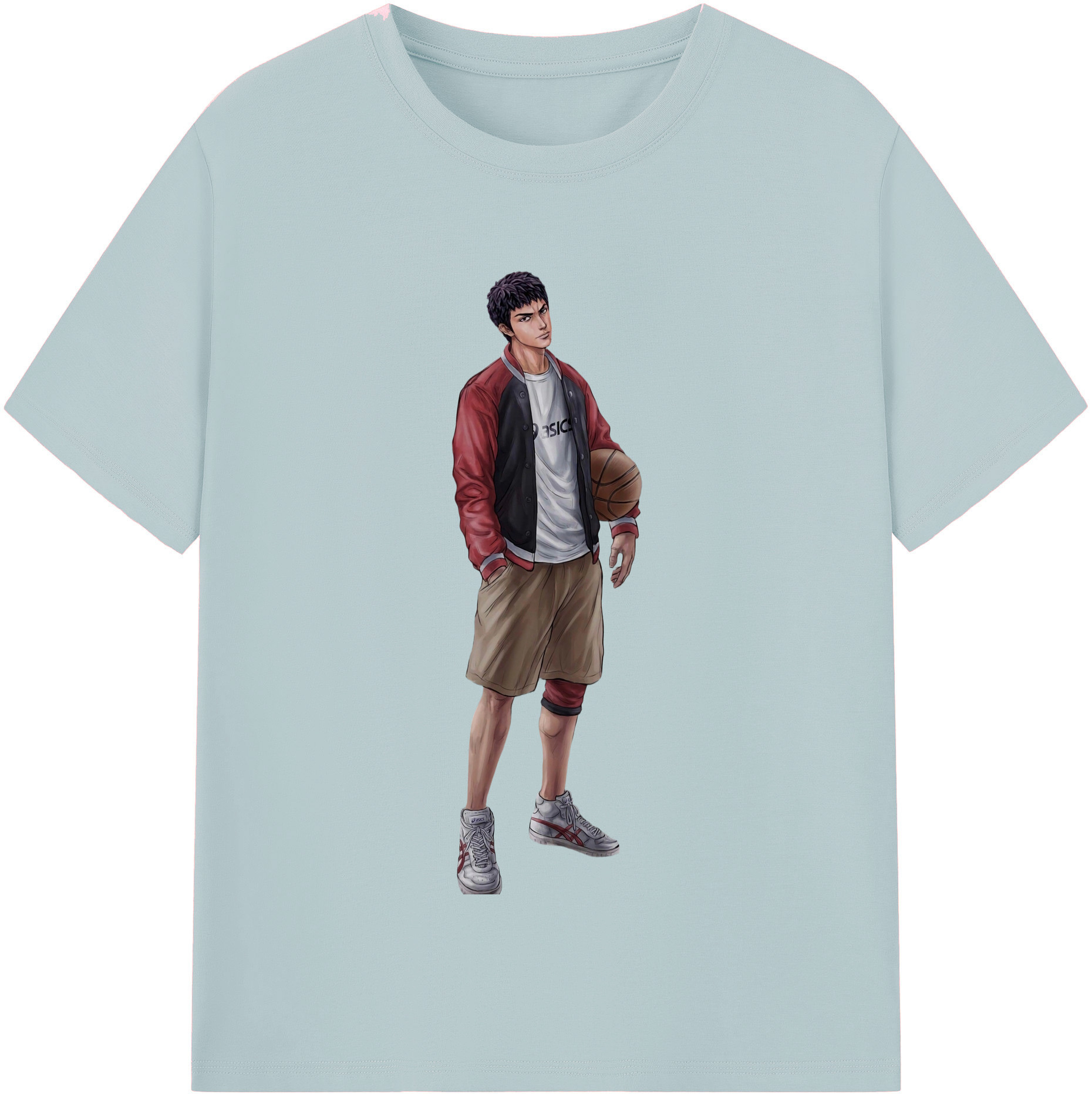 SLAM DUNK／スラムダンク 綿100％半袖Tシャツ（フロントプリント）